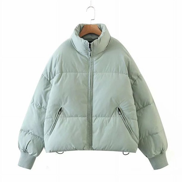 Chaqueta holgada acolchada de algodón para mujer, Chaqueta de pan cálida y adelgazante, Chaqueta corta de algodón de estilo perezoso para invierno