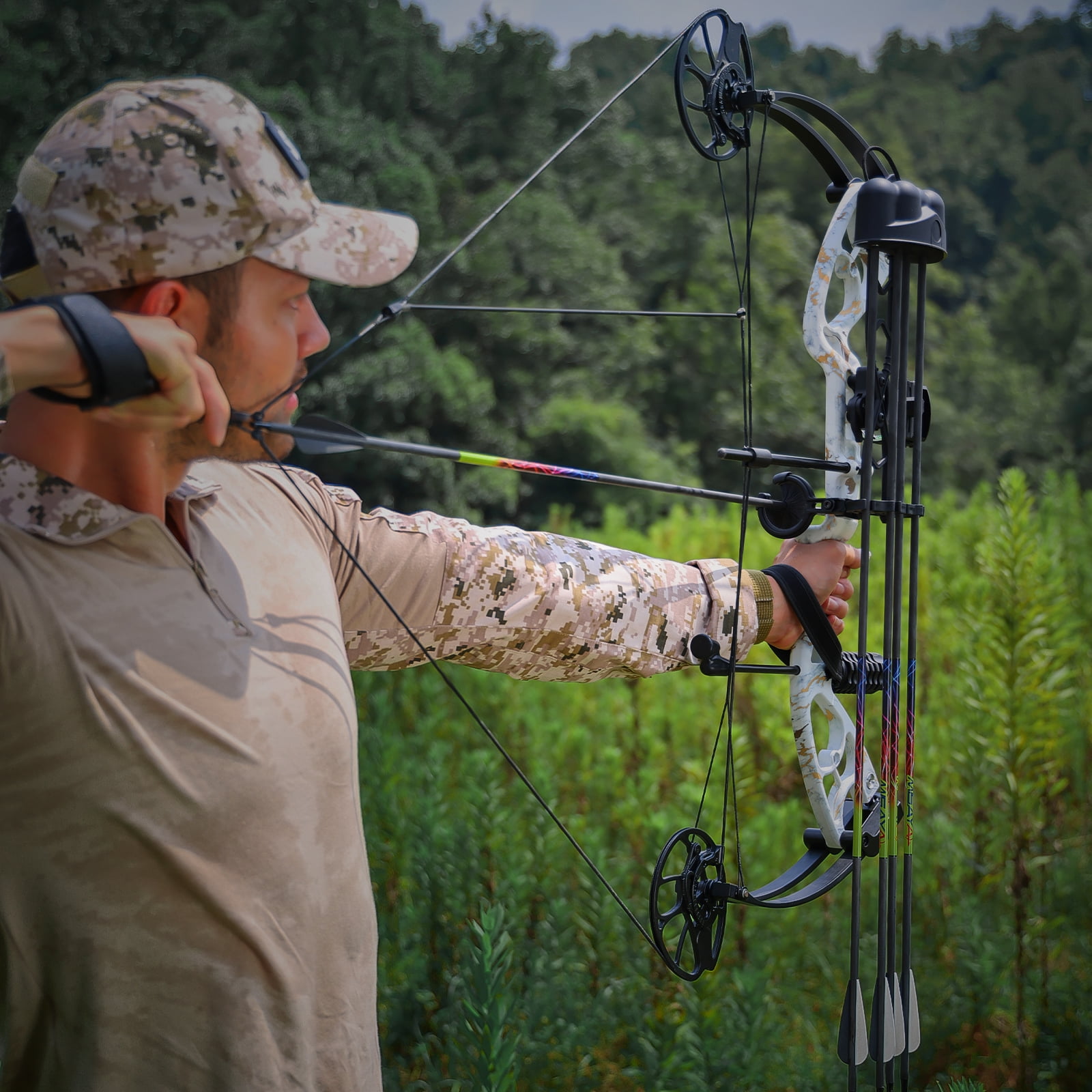 Archery Takedown Recurve Bow 62 inch for Adults, Beginners, Teens & Youth，Right & Left Handed, 20-50lbs Draw Weight ，Wooden Archery Set for Outdoor Target Practice & Hunting