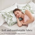 thumbnail image 5 of Sage Green Flower Long Body Pillow Covers, Vintage Country Rose Leaf Floral Soft Throw Pillow Cases with Invisible Zipper, Decorative Pillowcase Pillows Protectors for Sofa Bed Couch 20"x60", 5 of 9