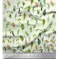 thumbnail image 1 of Soimoi Green Cotton Duck Fabric Flower Leaves Print Fabric by the Yard 44 Inch Wide, 1 of 3