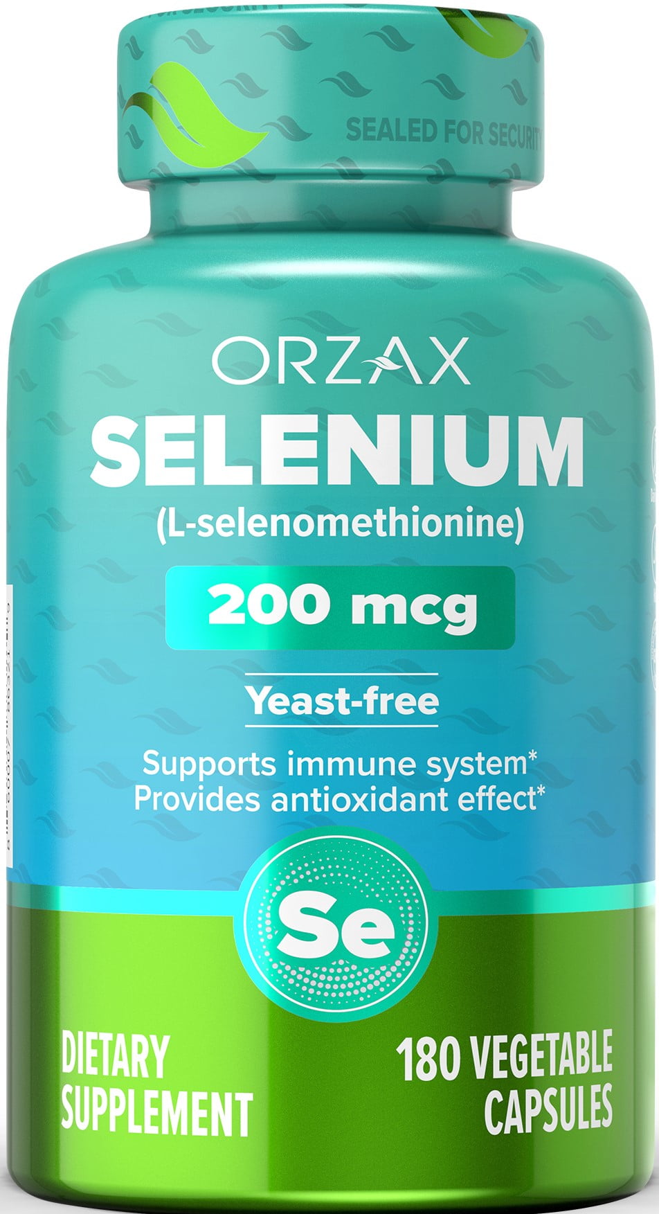 ORZAX Selenium, Thyroid Support, Mineral Supplements, 180 Vegetable