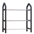 thumbnail image 1 of 3 Tier Shoe Rack Easy to Assemble Shoe Organizer for Entry Dormitory(Black), 1 of 6