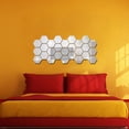 thumbnail image 2 of 36 piezas extraíble espejo de acrílico ajuste etiqueta de la pared calcomanía para el hogar sala de Abanopi Silver, 2 of 7