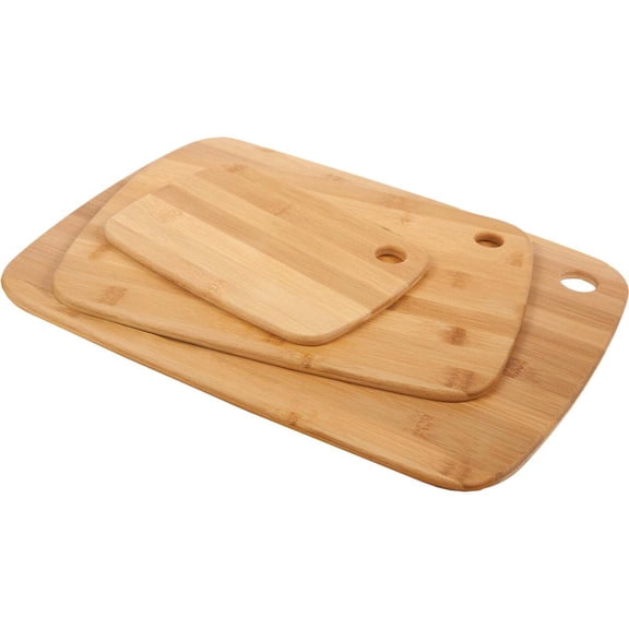 Core Bamboo Classic Cutting Board - Natural Bamboo - 3-Pack, Small/Medium/Large