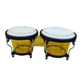 thumbnail image 3 of MERIGLARE Bongo Drum Set 6 inch and 7 inch Educational Percussion Instruments African Drum Music Instruments for Gifts Beginners Adults Yellow, 3 of 8