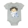 thumbnail image 3 of Star Wars R2-D2 Chewbacca Princess Leia Newborn Baby Girls Bodysuit and Romper Newborn to Infant, 3 of 5