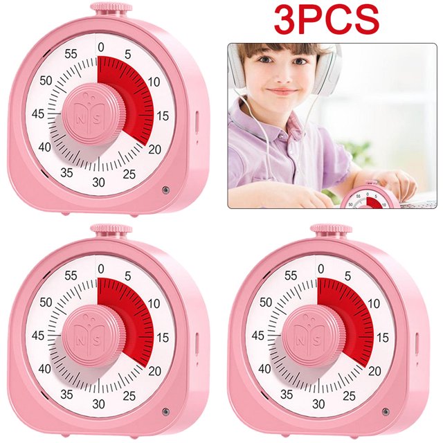 Temporizador Estudio Cgtredaw Herramienta Cuenta Atrás 60 Minutos Rosa 3 Uds