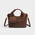 thumbnail image 2 of Alikpop Vintage Woven Tote Bag Detachable Strap Multi Ways Shoulder Crossbody Handbag For Women Coffee, 2 of 13