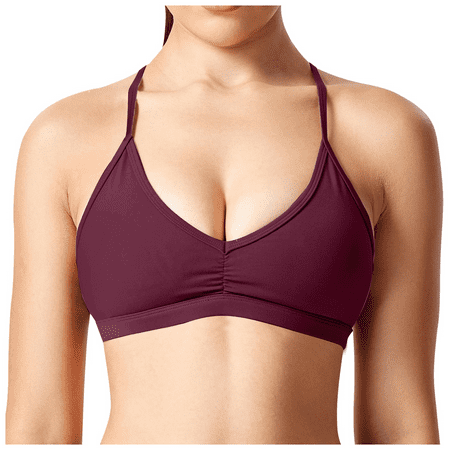 Fulorrnie Bras for Women Comfort Wirefree Supportive Lift Yoga Sports Workout Gym Convertible Stretchable Multiway Bra L