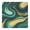 Teal Gold Marble, variant on Blue Gold Marble Pattern Square Fitted Tablecloth with Elastic Edge,Square Table Cover,Washable Elastic Table Cover for Home Kitchen Party Decor 34"x34"
