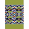 thumbnail image 1 of IBA Indianbeautifulart Tissu Ethnique Damas Vert Dentelle Couture Velours 9 Yards 2 Pouces, 1 of 2