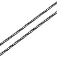 thumbnail image 2 of Black Cuban Link Stainless Steel Curb Chain Necklace, 2 of 3