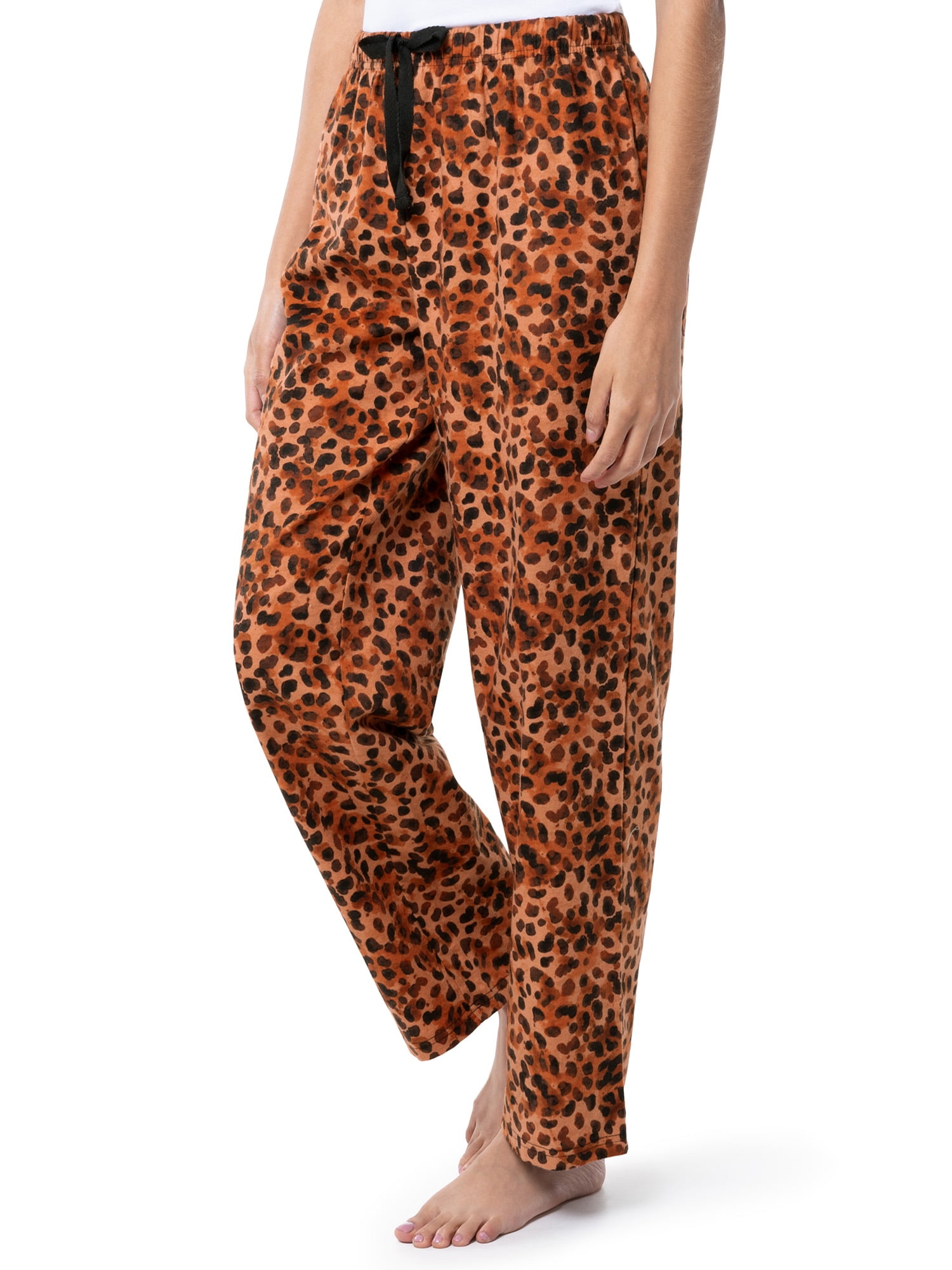 Fruit of the Loom Women's Beyond Soft Long Sleeve Waffle Top and Flannel Bottom Pajama Set, Sizes S-4X