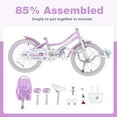 thumbnail image 4 of OLAKIDS 12 14 16 18 Inch Toddlers Bike with Training Wheels Doll Seat Basket Adjustable Seat and Handlebar, Handbrake and Coaster Brake, Children's Bicycle for Girls, 4 of 8