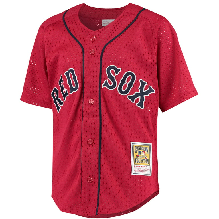 Youth Mitchell & Ness David Ortiz Red Boston Red Sox Cooperstown Collection  Batting Practice Jersey 