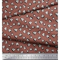 thumbnail image 3 of Soimoi Japan Crepe Satin Fabric White Heart Print Fabric by The Yard 42 Inch Wide, 3 of 3