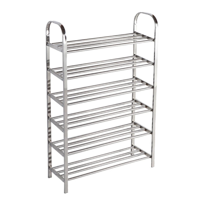 Becaristey 4-Tier Shoes Rack Organizer Multi-layer Stainless Shoe Storage Shelf for Living Room Doorway 40cm No.14