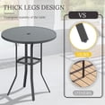 thumbnail image 3 of Vicllax 5 Piece Outdoor Bistro Sets,Outdoor Bar Set with 35" Round Bar Table & Rattan Swivel Bar Stools, Modern Patio Furniture for Garden Balcony Yard, Gray&Gray, 3 of 9