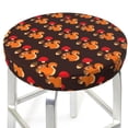 thumbnail image 3 of KLL Cute Squirrel Round Bar Chair Cushion Cover 14 inch ,Bar Stool Protector with Elastic, Soft Washable, 3 of 6