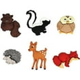 thumbnail image 2 of Dress It Up Buttons, Forest Babies, Fox and Owls, Sewing Fasteners, Multi Color, 6 Pcs., 2 of 6