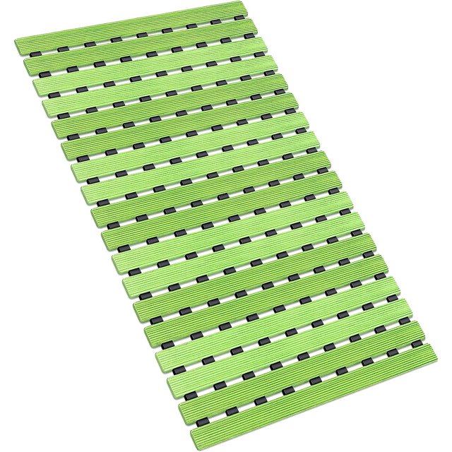 Alfombrilla de baño Alfombrilla de Ducha Antideslizante Drenaje rápido ecológico para Piso de Cocina de baño con Ventosas de Tpe Fuertes 40x63 cm (Verde Degradado)