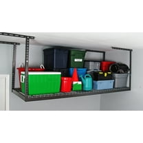 MonsterRax 3x8 Overhead Storage Rack - Hammertone - 12" - 21" Drop Down - 450 Pound Capacity