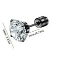thumbnail image 3 of BNNG Minimalist Metal Ear Studs Sparkly Rhinestone Alloy Ear Studs Earrings Two Diamond Zircon Earrings Diamond Stainless Steel Fine Needle 3A Zircon Diamond Earrings Modern Geometric Earrings, 3 of 4