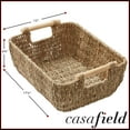 thumbnail image 4 of Casafield (Set of 2) Seagrass Oval Storage Baskets with Wooden Handles - Large Woven Bin Organizers, 4 of 7