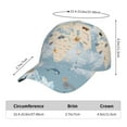 thumbnail image 2 of Rateoe Animals Travel World Map Pattern Men’s Baseball Cap – Adjustable Curved Brim Hat, Soft Cotton Sports Cap for Outdoor, Casual, and Everyday Wear, Comfortable & Breathable, 2 of 6