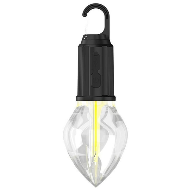 Lámpara portátil recargable por USB | Luz LED brillante de 3 W para camping y exteriores | Resistencia al agua IP68 | Carga rápida tipo C | Batería de 24 horas de duración | 1 unidad