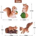 thumbnail image 2 of 8 Pieces Miniature Squirrel Statue Figurines Garden Accessories Micro Landscape Garden Decoration for Family Birthday Cake Decoration, 2 of 5