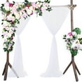 thumbnail image 1 of 1 Panel Fiber Sheer Backdrop Curtain Arch Drapes Wrinkle-Free 5ft x 9.2ft, 1 of 24