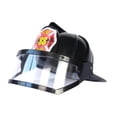 thumbnail image 3 of Sombrero de bombero para niños, resistente y moderno, accesorio de cosplay para juegos de rol. Negro, 3 of 8