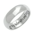 thumbnail image 5 of 7mm Stainless Steel Men Women Wedding Rings - I Am My Beloved's and My Beloved Is Mine Christian Ring His and Hers Wedding Band a Unique Anxiety & Stress Relief Gift for Women or Men, 5 of 5