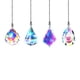 thumbnail image 1 of Ventilador de techo con atrapasueños de cristal, máquina de arcoíris con cremallera para baño, inodoro, luz de techo, 4 piezas, 1 of 5