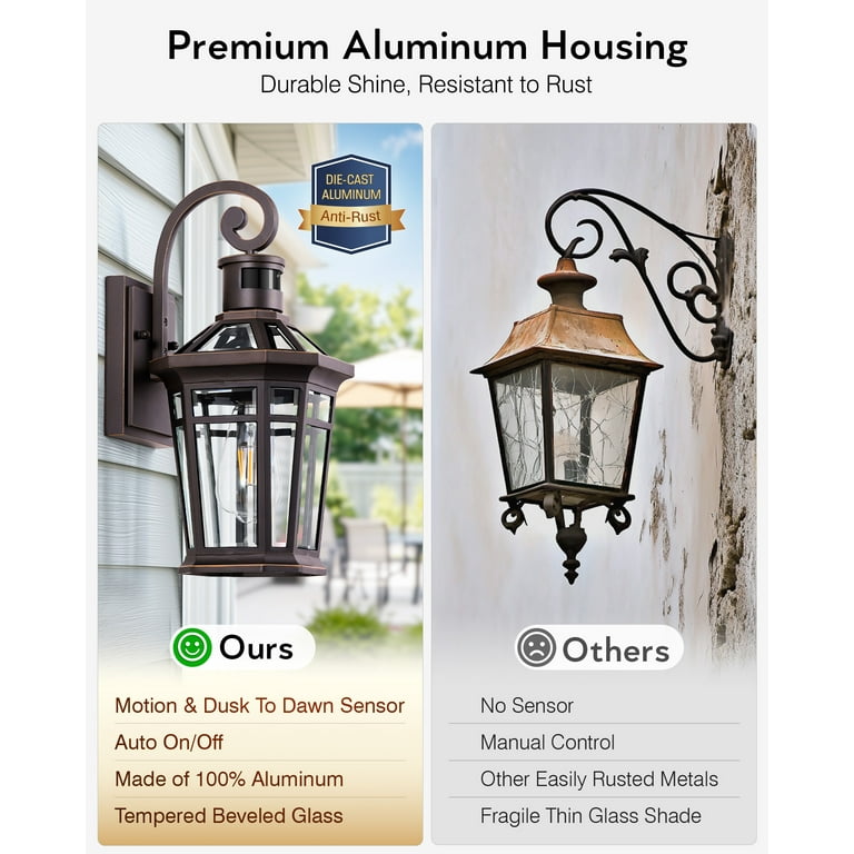 Sea Gull Lighting Jamestowne Outdoor Wall Lantern - Antique Brushed Nickel, Clear Beveled Glass