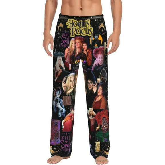 Hocus Pocus Men's Pajama Pant Soft Comfy Lounge Pj Bottoms Loose Elastic Waistband Adult Sleep Pants with Pockets Drawstring