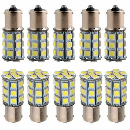 10x 12V 1156 6000k BA15S 27-SMD Car Camper Backup LED Light Bulbs 1141