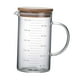 thumbnail image 4 of Jarra medidora de té con tapa, recipientes transparentes para el hogar, jarra de agua con 500ml, 4 of 9