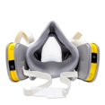 thumbnail image 3 of 3M Medium Yellow Thermoplastic Elastomer Half Mask 5000 Series Disposable Air Purifying Respirator With 4 Point Harness 1/EA, 3 of 3