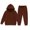 Coffee, variant on WOYY Toddler Girls Outfits Solid Color Long Sleeve Hoodie Sweatpants Set, Sizes 2-3T
