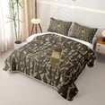thumbnail image 3 of meiyoeat Rustic Hunting Camo Bed Spread Queen For Boys,Green Initial Letter A Queen Coverlet Set For Men,3pcs, 3 of 7