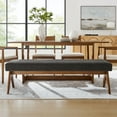 thumbnail image 4 of Modway Lyra 63" Fabric Upholstered Bench in Dark Gray, 4 of 9