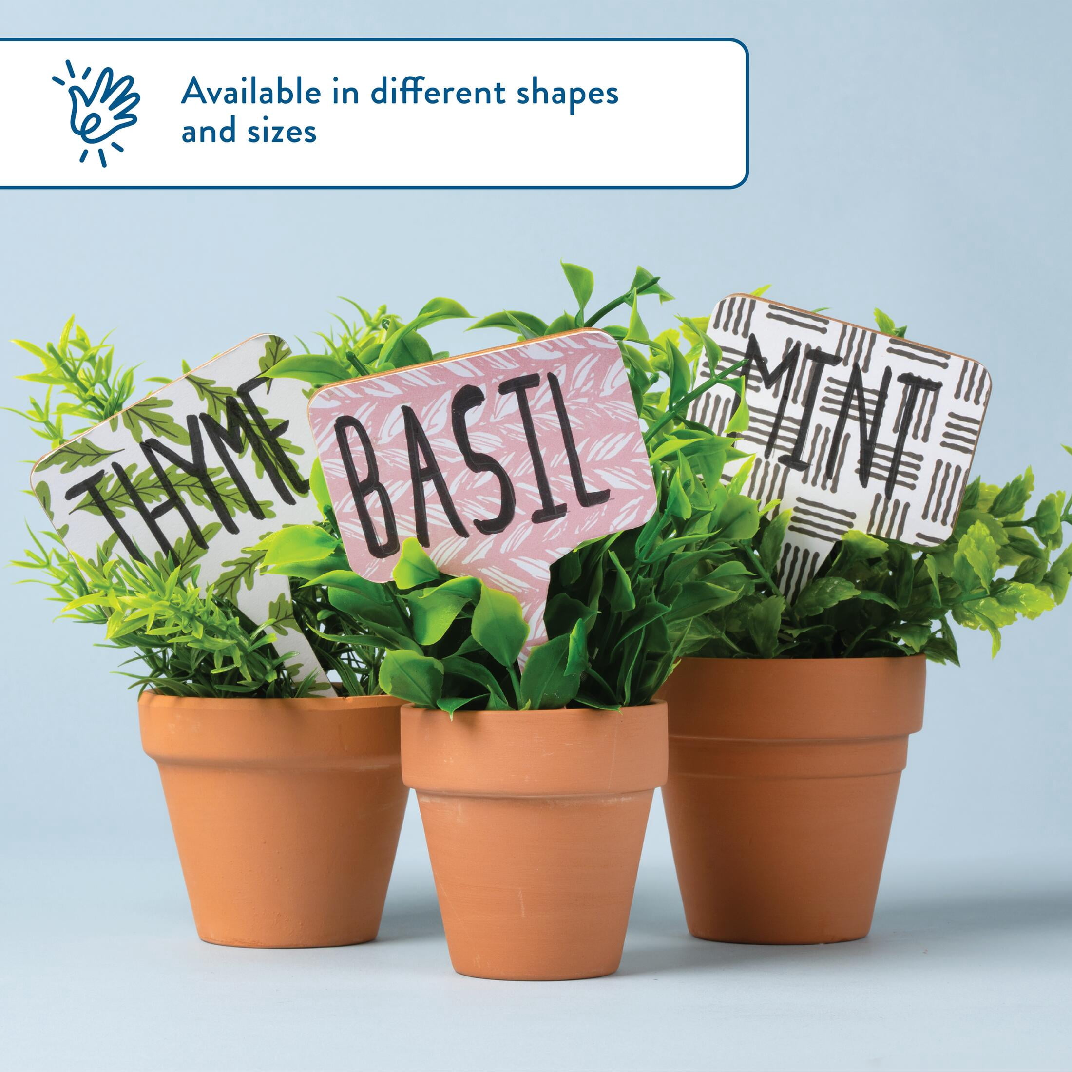 Hello Hobby Wood Plant Poke Set, Set of 12, 5" x 3" x .125"