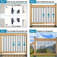 thumbnail image 5 of 100 Pack 26" Durable Hollow Deck Balusters, Heavy Duty Metal Deck Railing with Screws, Aluminum Deck Spindles for Railing Fencing, Metal Deck Balusters Staircase Spindles, 5 of 7