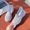 thumbnail image 5 of ibiyuan Orthopedic Sneakers for Women Closures Arch Support Low Top Walking Shoes Mesh Knitted Closed Toe on Womens on Sneakers Breathable Hands-Free Platform Mary Janes Go Walk Shoes, 5 of 9