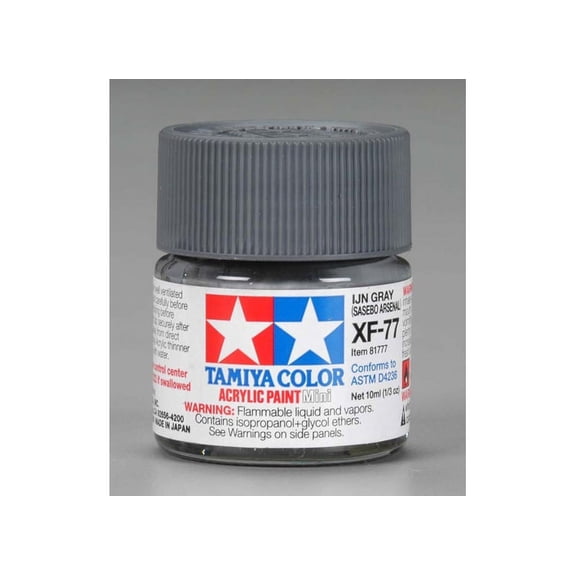 Tamiya 81777 Acrylic Mini XF77 IJN Gray Sasebo Arsenal 1/3 oz TAM81777