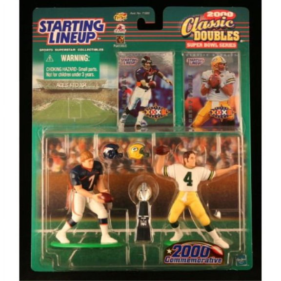 2000 NFL Starting Lineup Classic Doubles - John Elway and Brett Favre