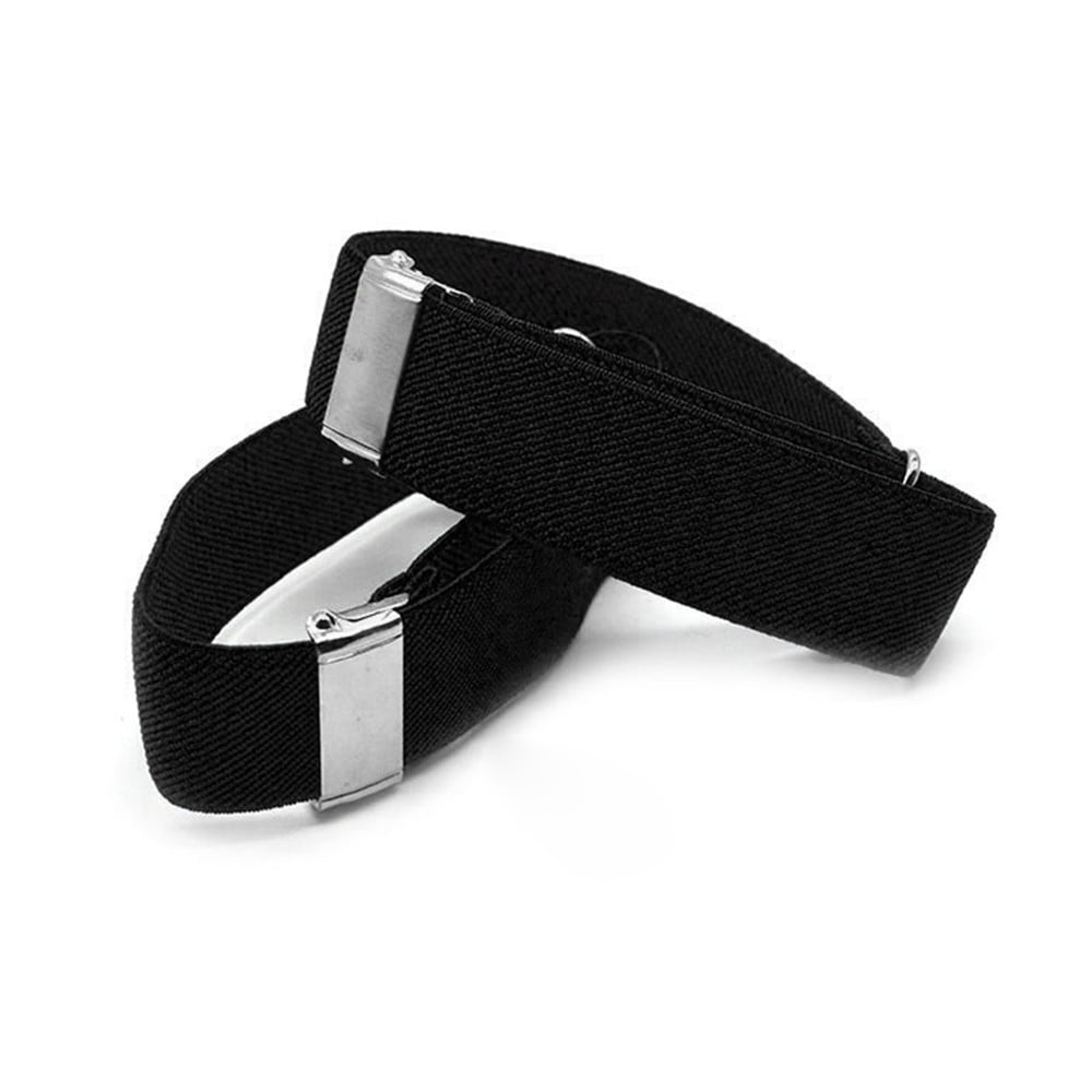 1Pair Adjustable Elastic Garter Style Shirt Stay Suspenders Braces Belt