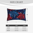 thumbnail image 4 of Sikiie Red White Blue Fireworks Print Plush Pillow Cover, Wrinkle-proof and Stain-resistant Pillow Protector without Pillow Core, Home Decoration-16"x24", 4 of 6
